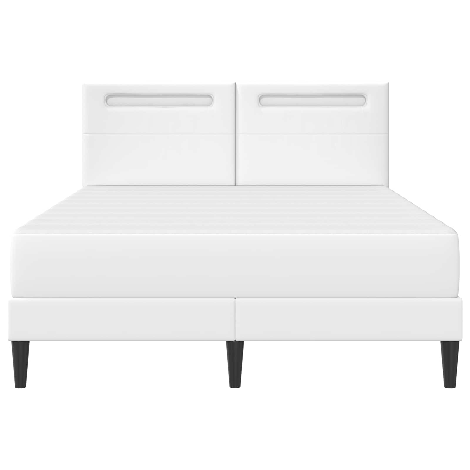 Struttura del letto con testiera Bianco 140 x 200 cm Similpelle | homemem39