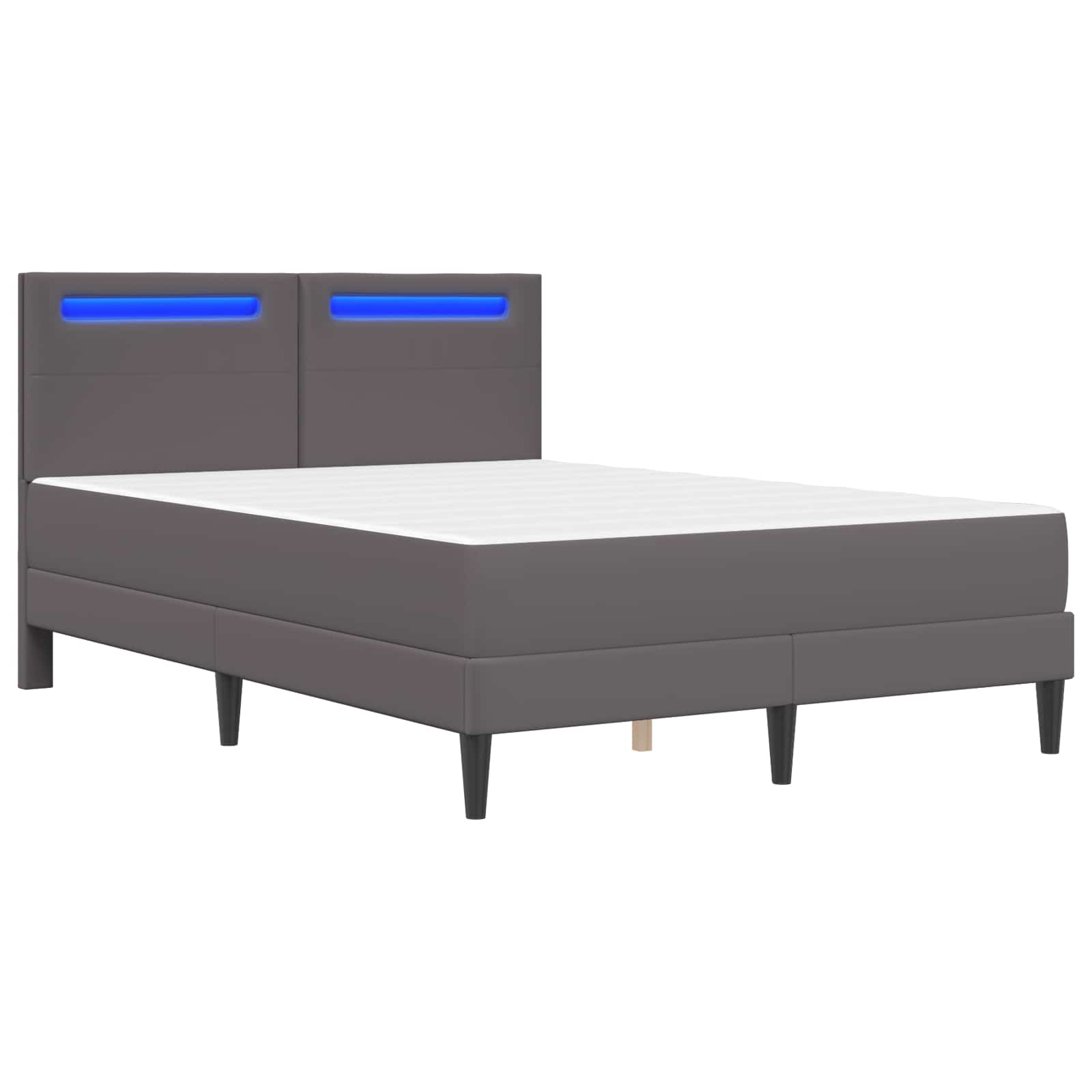 Struttura del letto con testiera Grigio 160 x 200 cm Similpelle | homemem39