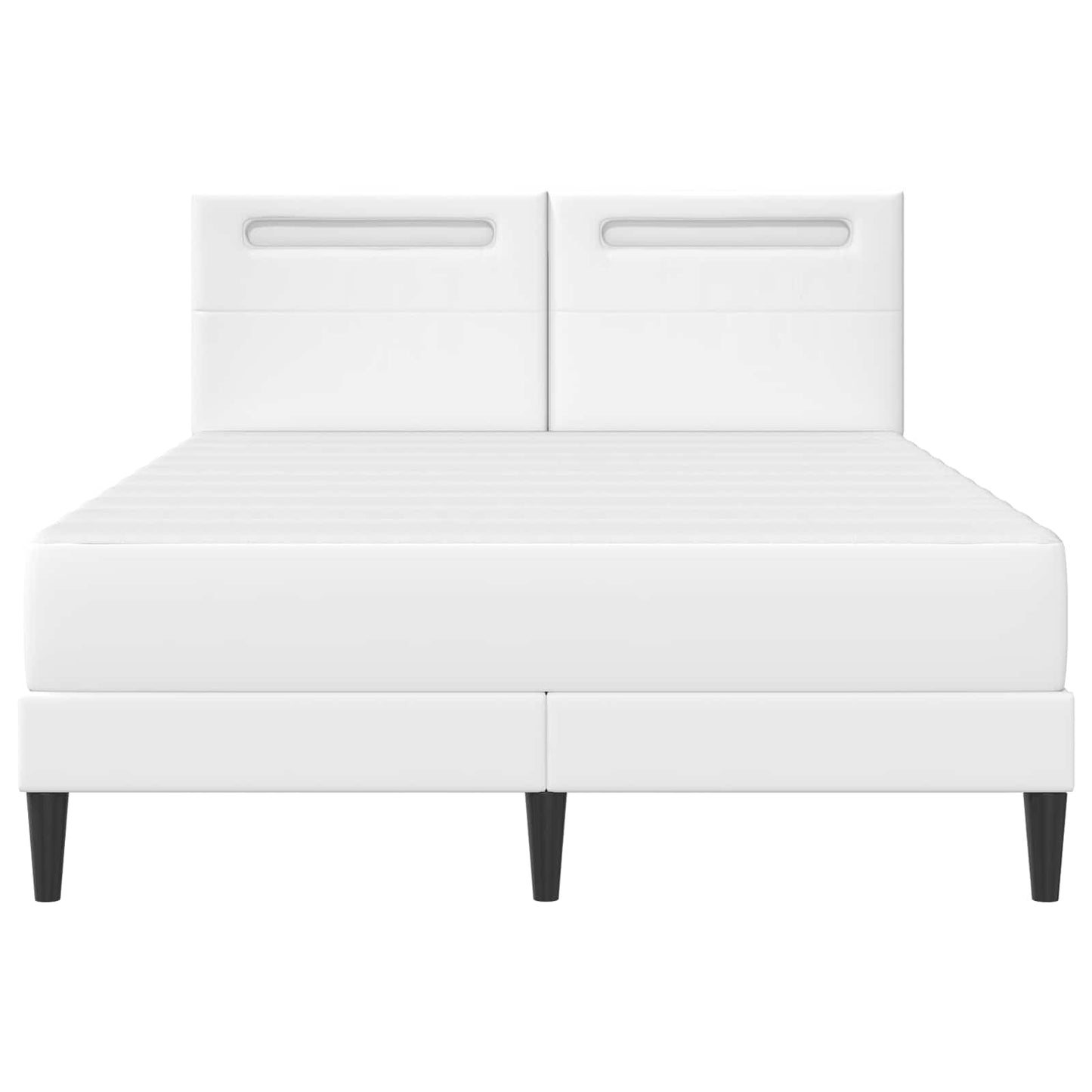 Struttura del letto con testiera Bianco 160 x 200 cm Similpelle | homemem39