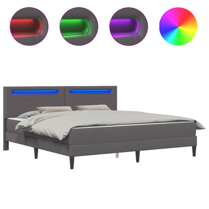Struttura del letto con testiera Grigio 180 x 200 cm Similpelle | homemem39