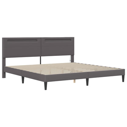 Struttura del letto con testiera Grigio 180 x 200 cm Similpelle | homemem39