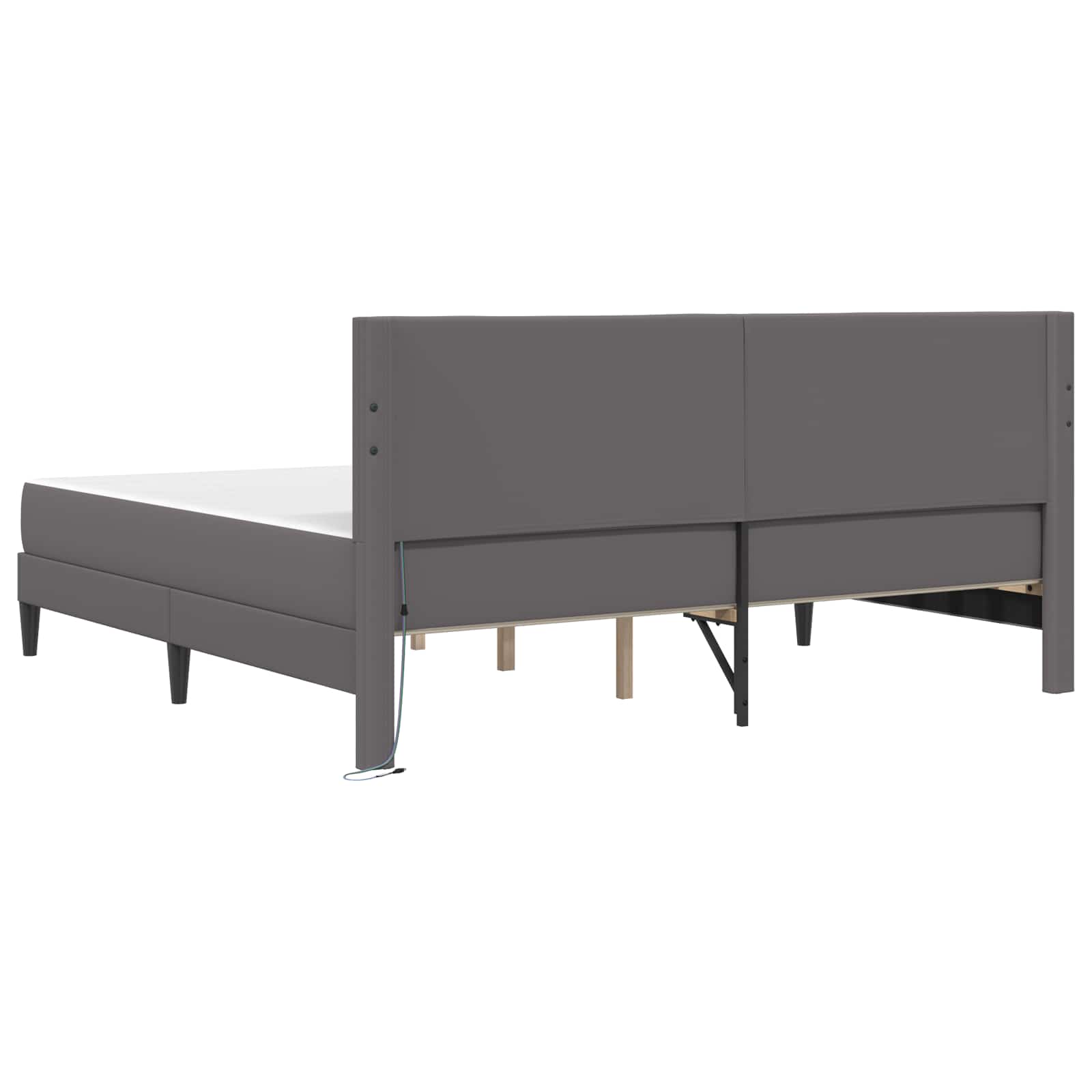 Struttura del letto con testiera Grigio 180 x 200 cm Similpelle | homemem39