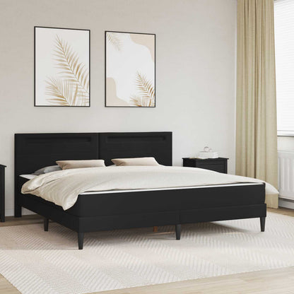 Struttura del letto con testiera Nero 180 x 200 cm Similpelle | homemem39