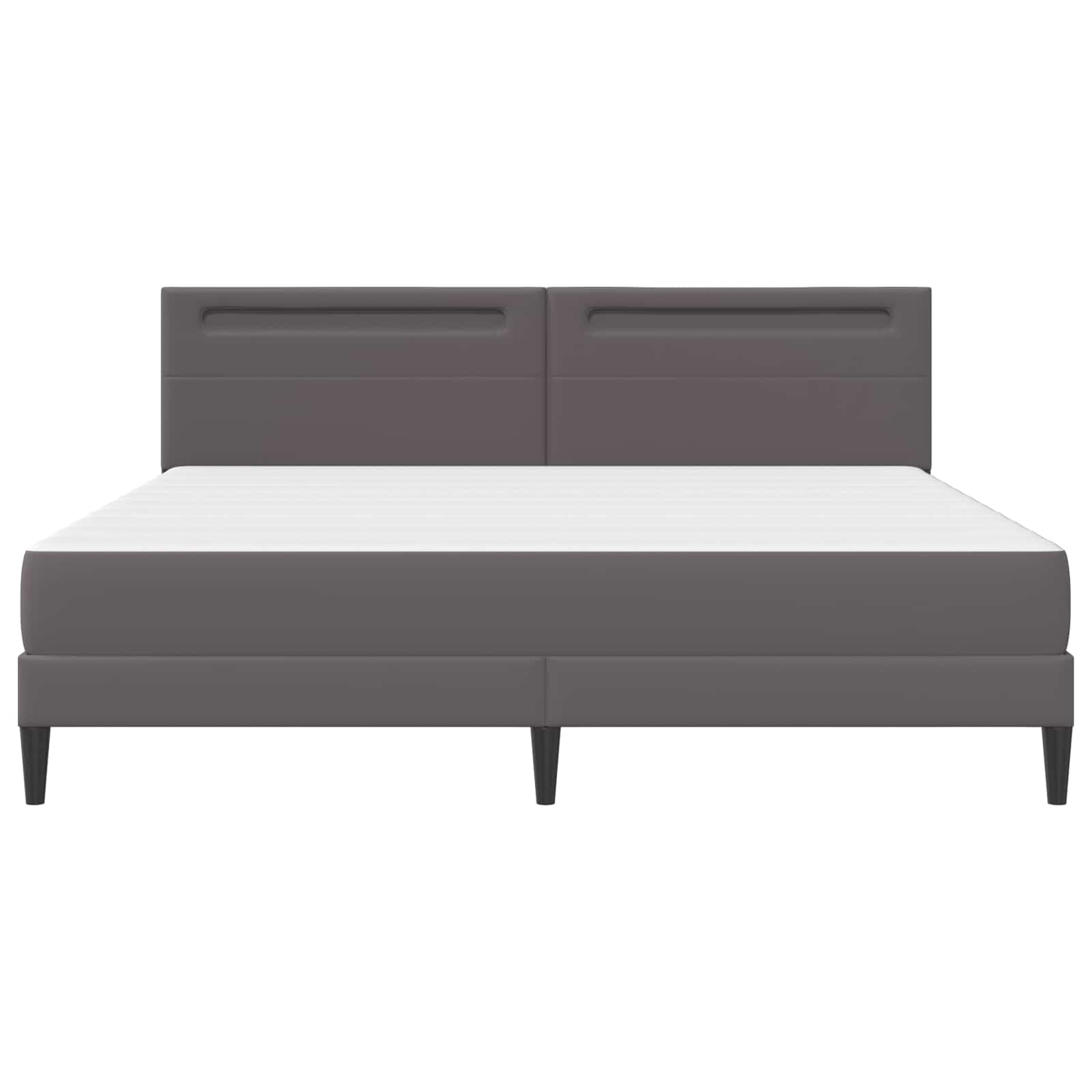 Struttura del letto con testiera Grigio 200 x 200 cm Similpelle | homemem39