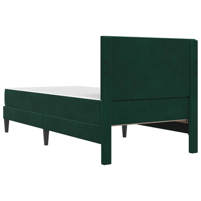 Struttura letto con materasso Verde Scuro 80 x 200 cm Velluto | homemem39