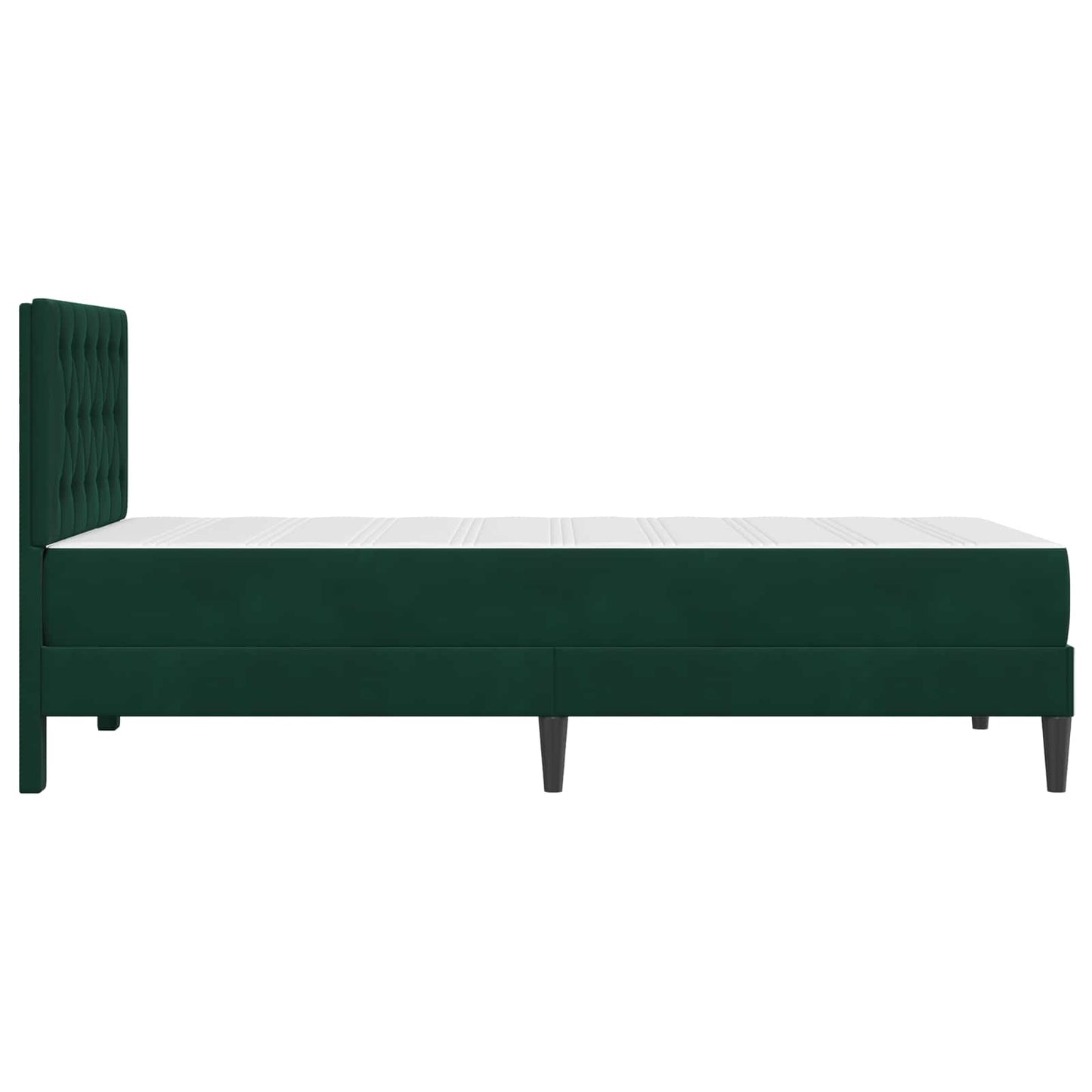 Struttura letto con materasso Verde Scuro 80 x 200 cm Velluto | homemem39