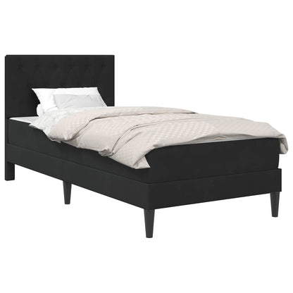 Struttura letto con materasso Nero 80 x 200 cm Velluto | homemem39