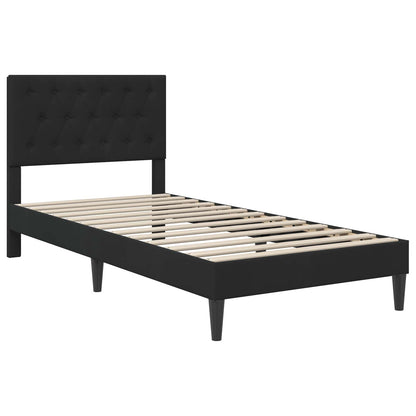 Struttura letto con materasso Nero 80 x 200 cm Velluto | homemem39
