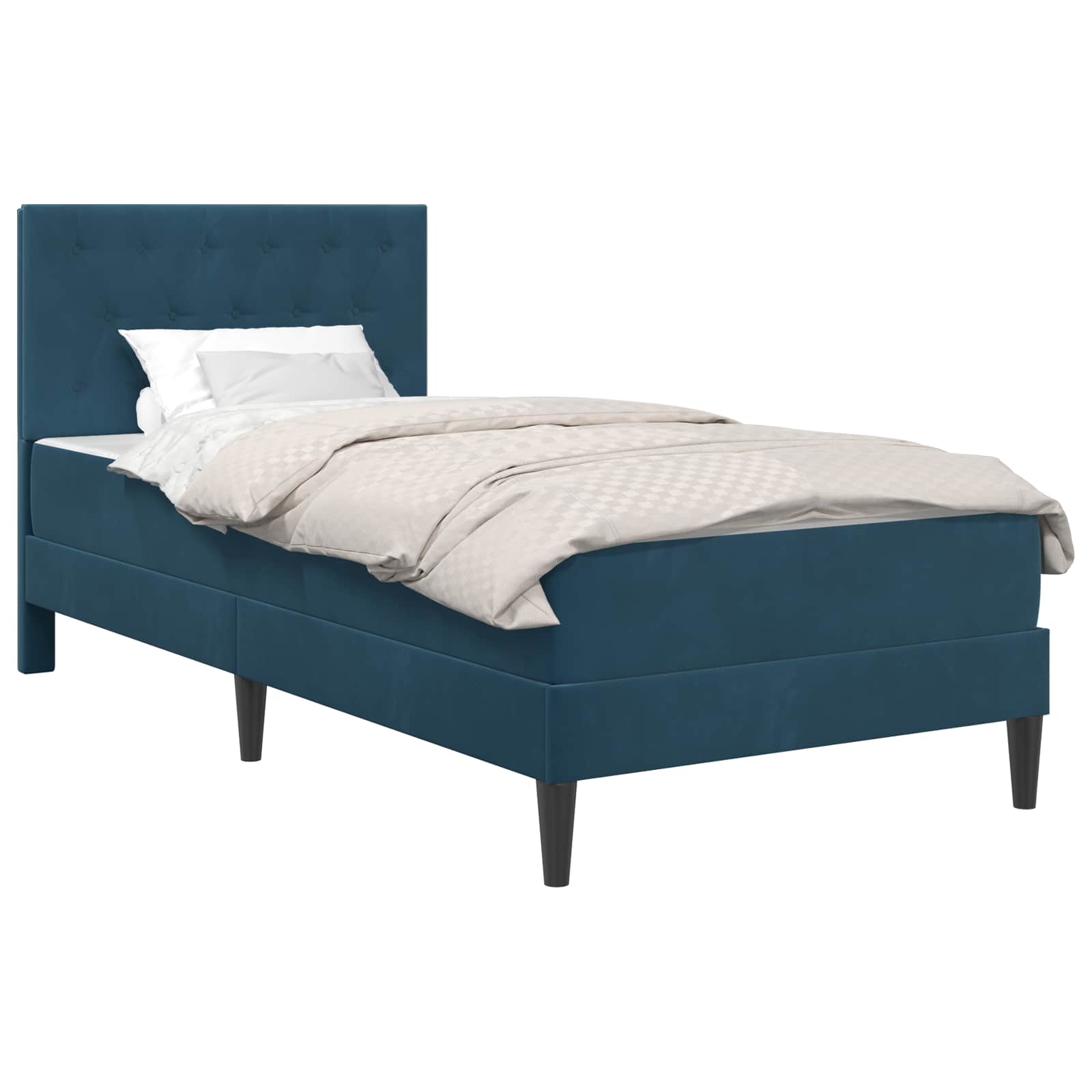 Struttura letto con materasso Blu 80 x 200 cm Velluto | homemem39