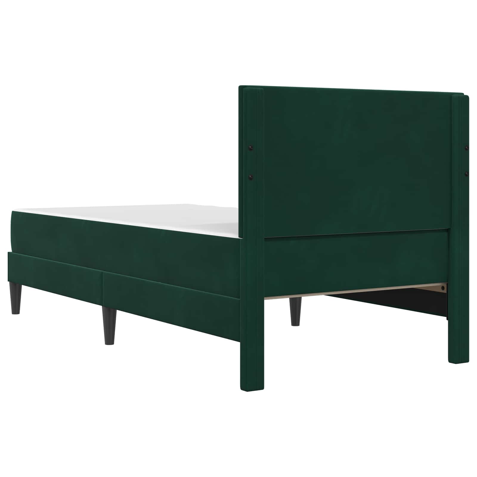 Struttura letto con materasso Verde Scuro 90 x 190 cm Velluto | homemem39