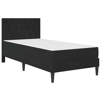 Struttura letto con materasso Nero 90 x 190 cm Velluto | homemem39