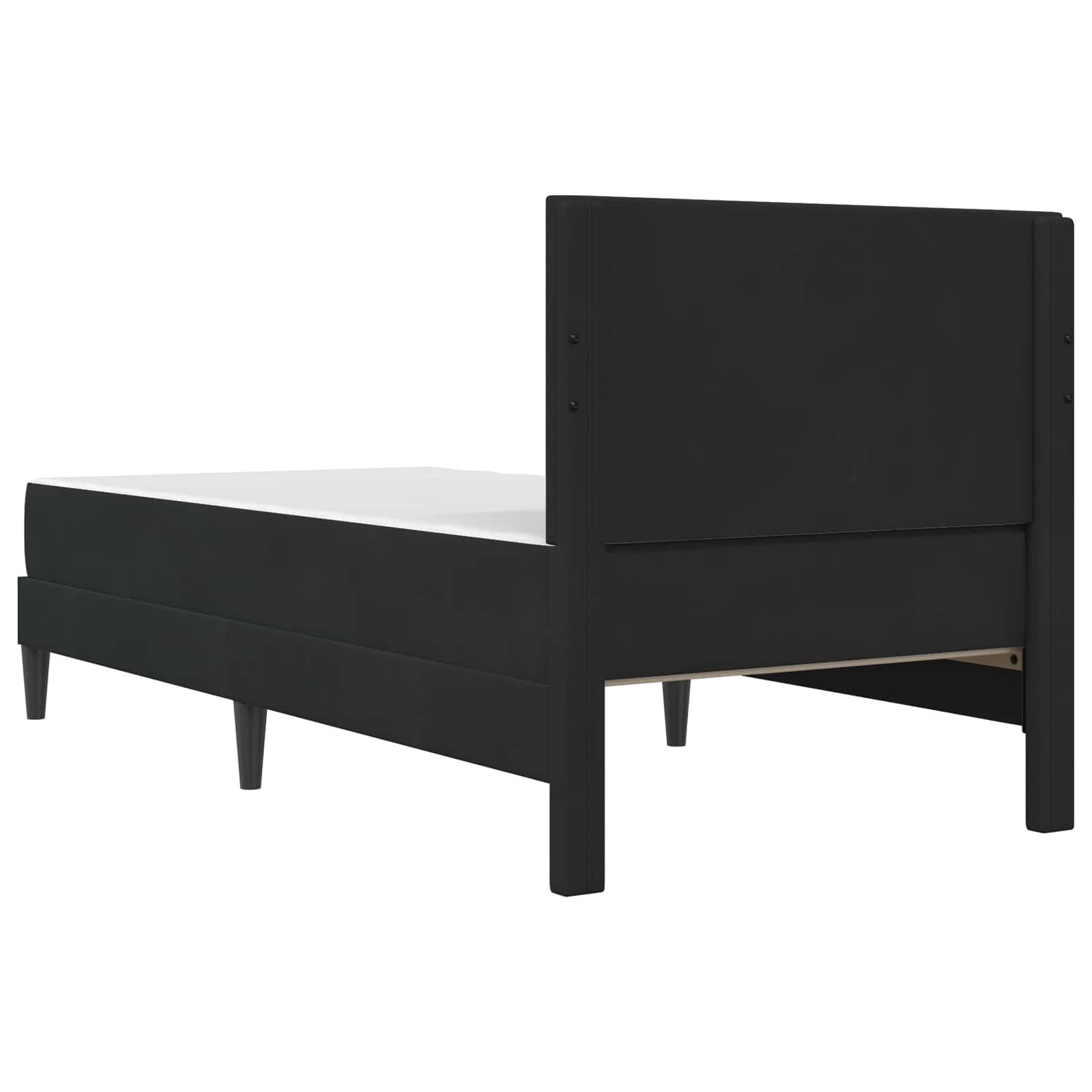 Struttura letto con materasso Nero 90 x 190 cm Velluto | homemem39