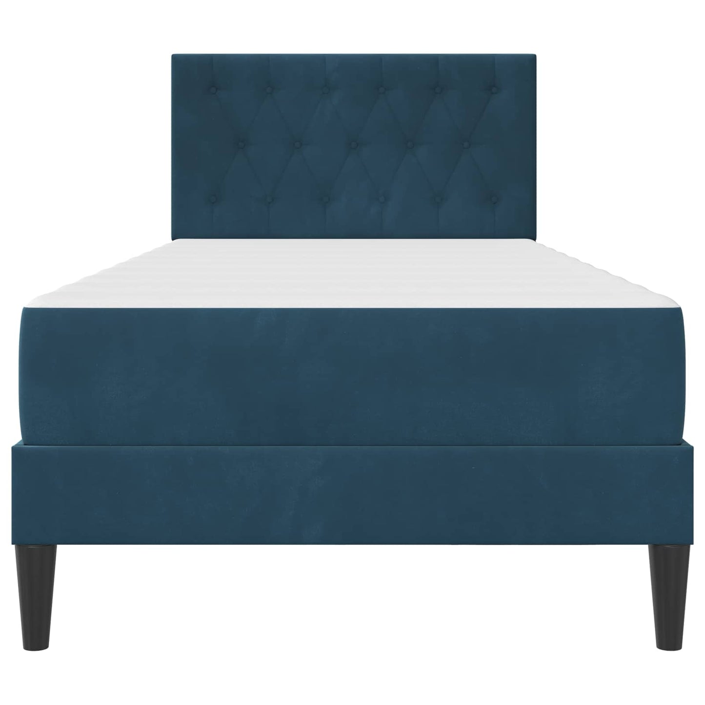 Struttura letto con materasso Blu 90 x 190 cm Velluto | homemem39