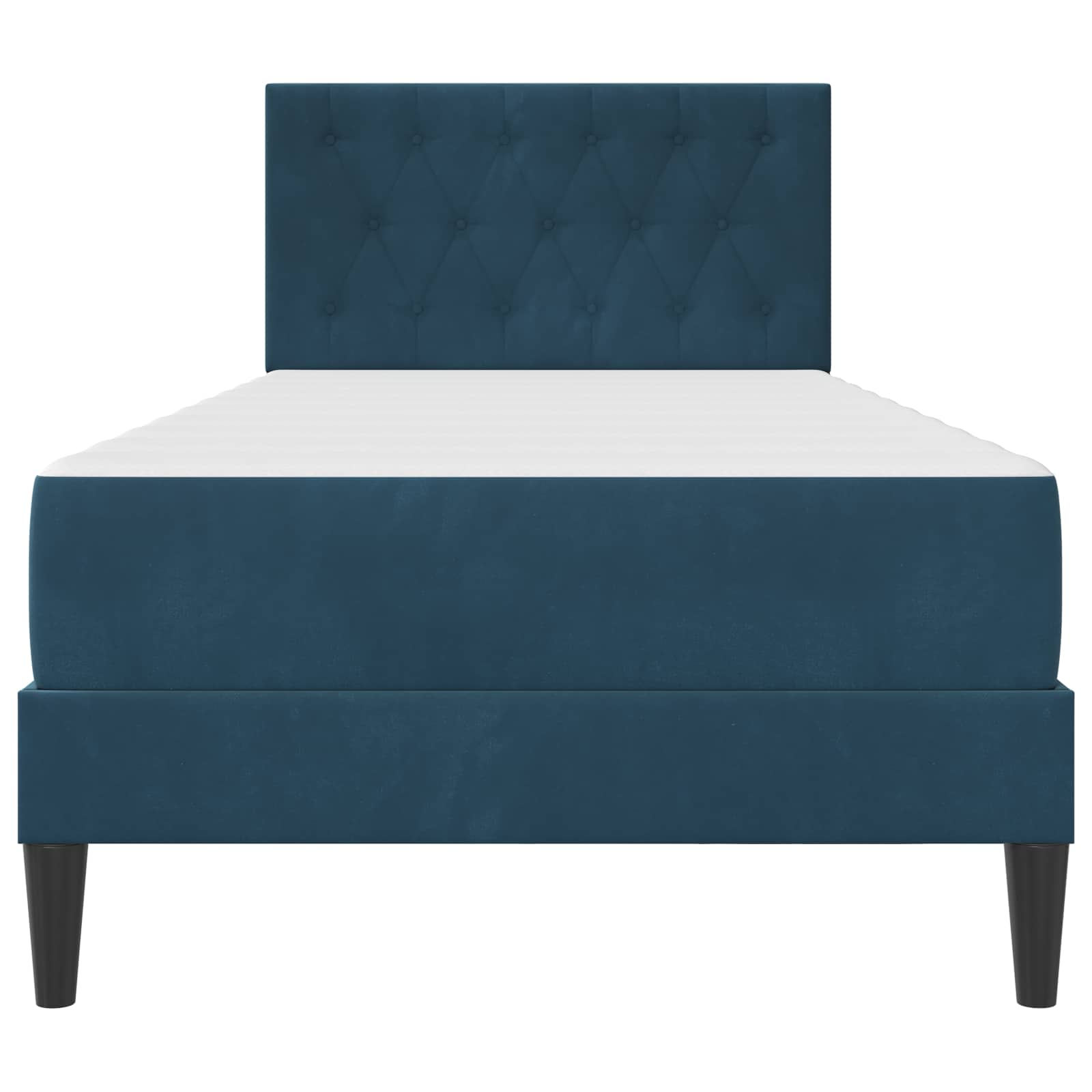 Struttura letto con materasso Blu 90 x 190 cm Velluto | homemem39