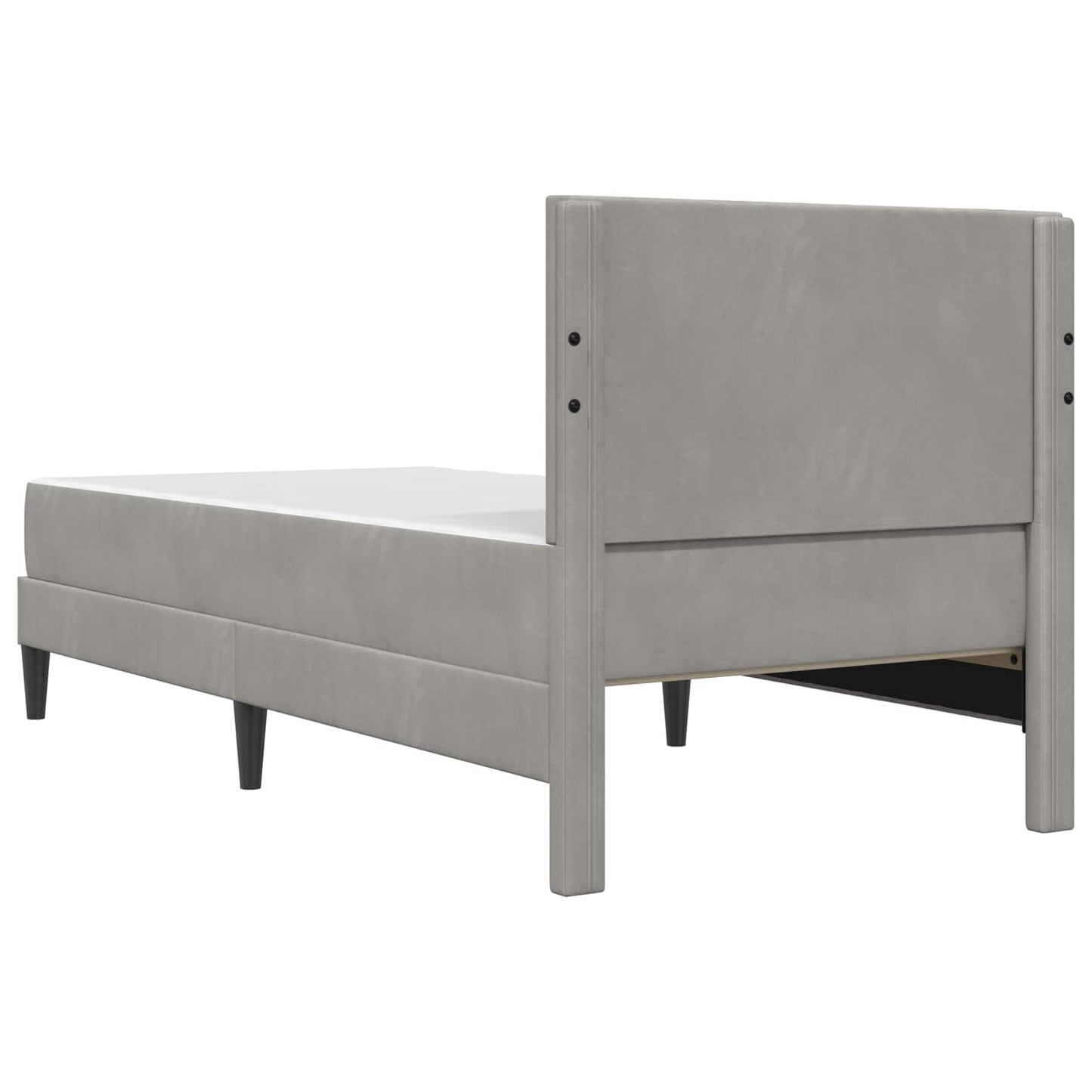 Struttura letto con materasso Grigio chiaro 90 x 200 cm Velluto | homemem39