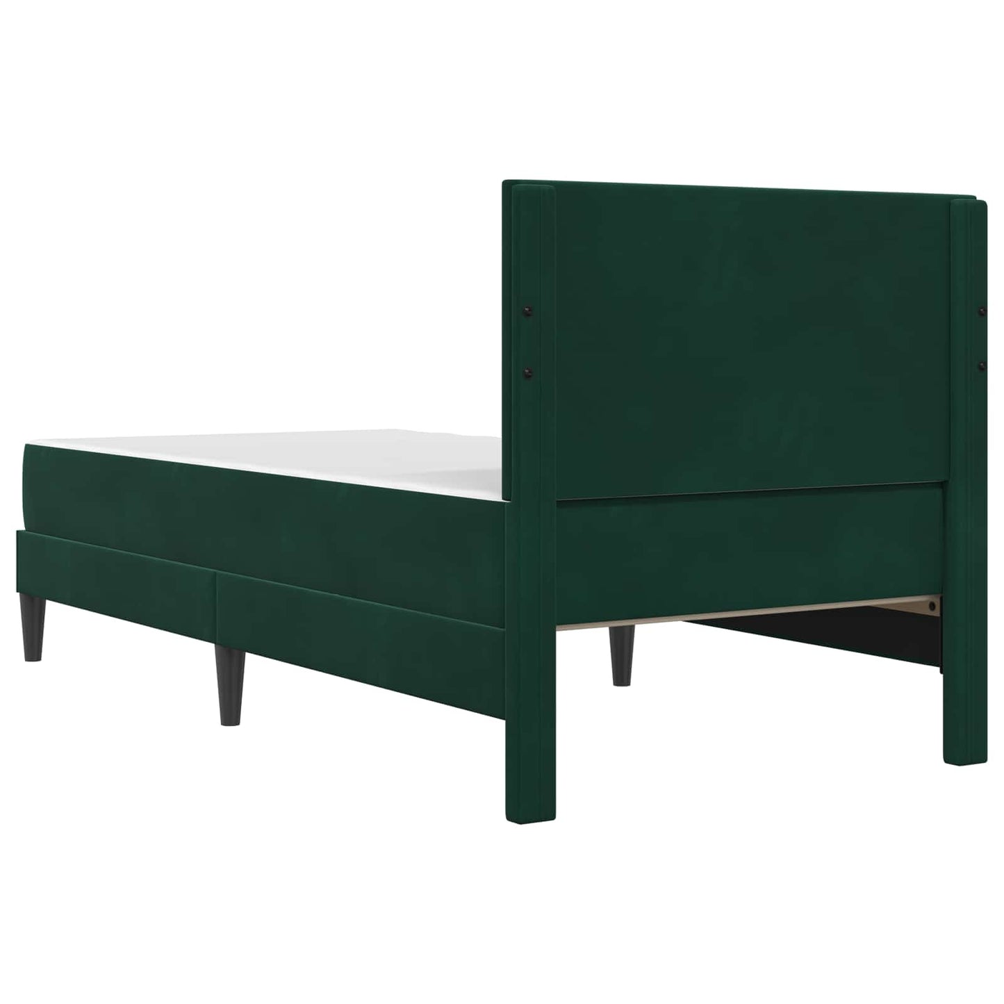 Struttura letto con materasso Verde Scuro 90 x 200 cm Velluto | homemem39