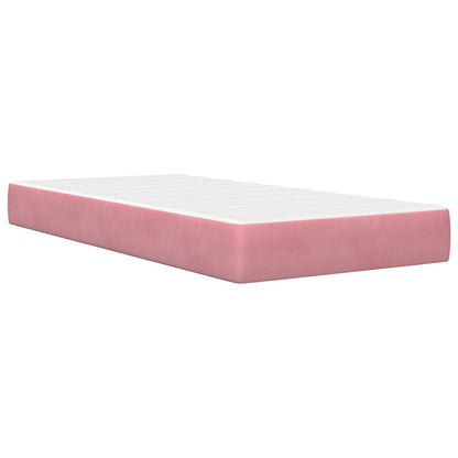 Struttura letto con materasso Rosa 90 x 200 cm Velluto | homemem39