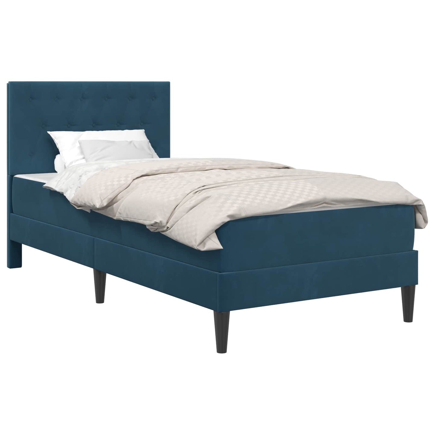 Struttura letto con materasso Blu 90 x 200 cm Velluto | homemem39