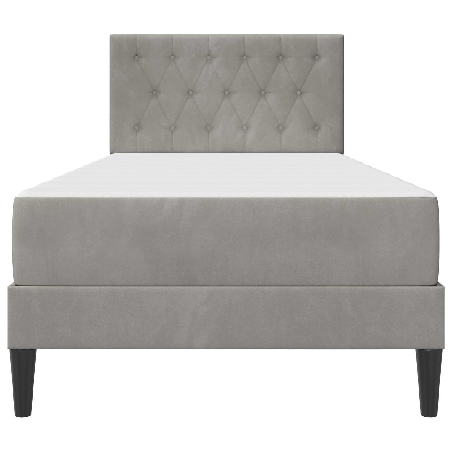 Struttura letto con materasso Grigio chiaro 100 x 200 cm | homemem39