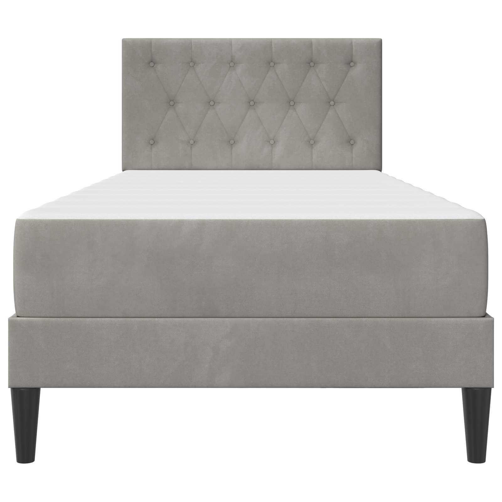 Struttura letto con materasso Grigio chiaro 100 x 200 cm | homemem39