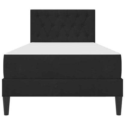 Struttura letto con materasso Nero 100 x 200 cm Velluto | homemem39