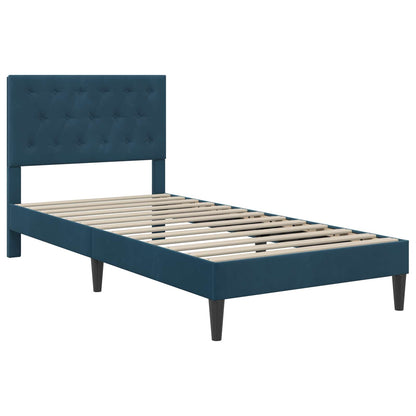 Struttura letto con materasso Blu 100 x 200 cm Velluto | homemem39