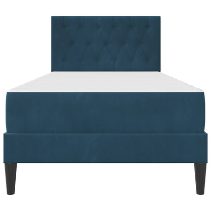 Struttura letto con materasso Blu 100 x 200 cm Velluto | homemem39