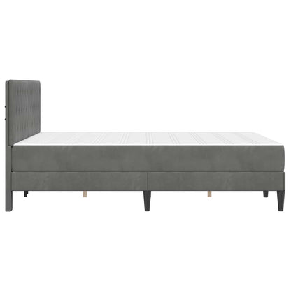 Struttura letto con materasso Grigio scuro 120 x 190 cm Velluto | homemem39