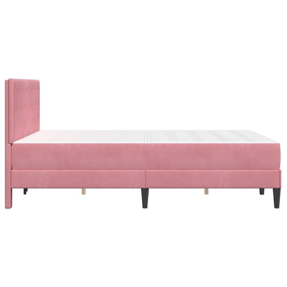 Struttura letto con materasso vidaXL Rosa 120 x 190 cm Velluto | homemem39