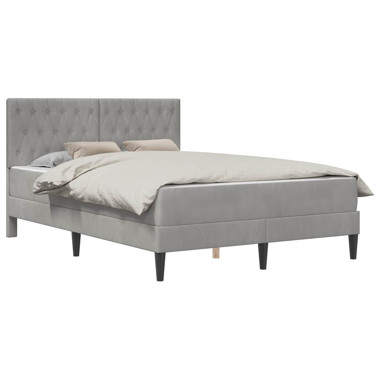 Struttura letto con materasso Grigio chiaro 120 x 200 cm | homemem39