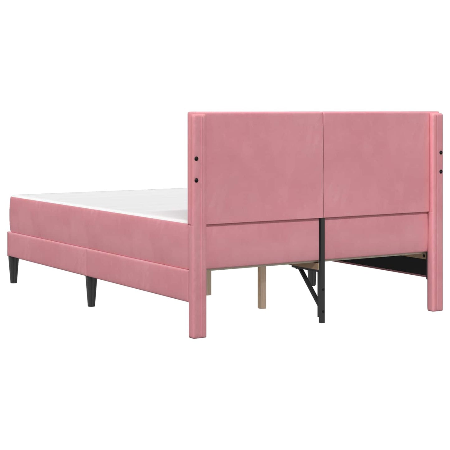 Struttura letto con materasso Rosa 120 x 200 cm Velluto | homemem39