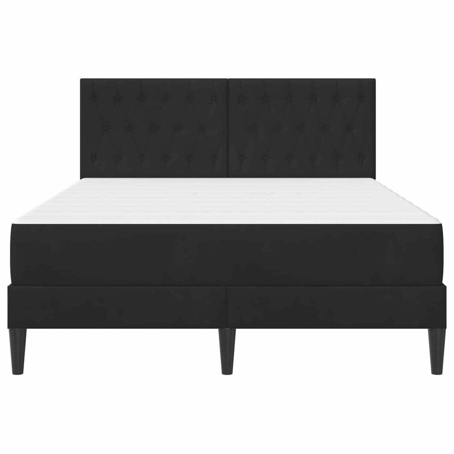 Struttura letto con materasso Nero 120 x 200 cm Velluto | homemem39