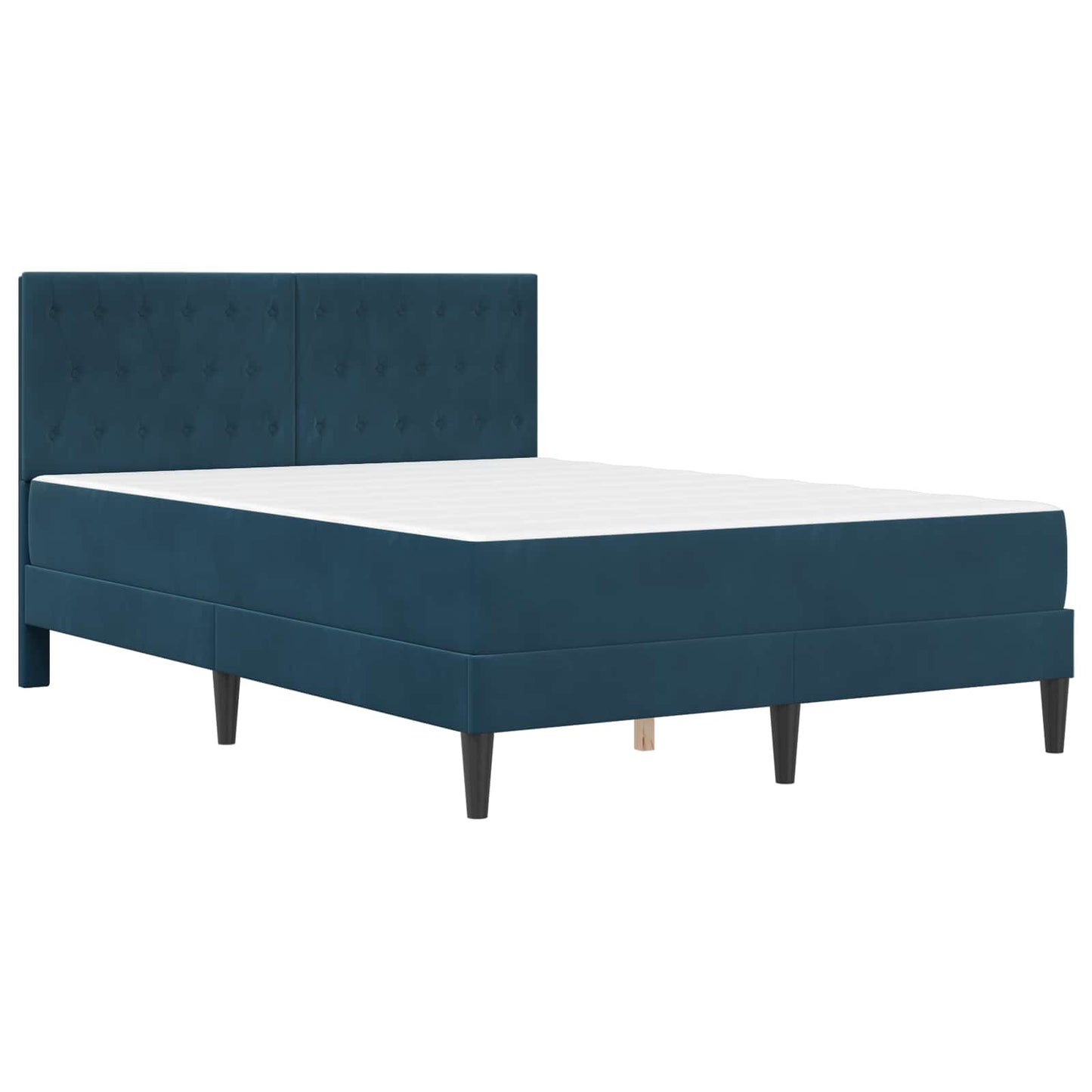 Struttura letto con materasso Blu 120 x 200 cm Velluto