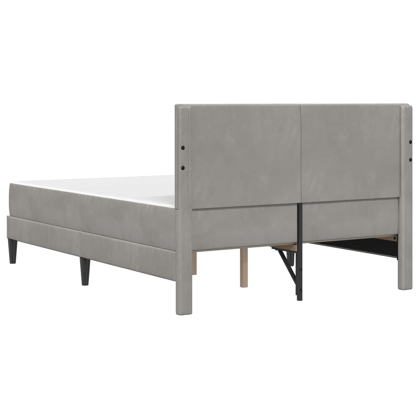 Struttura letto con materasso Grigio chiaro 140 x 190 cm | homemem39