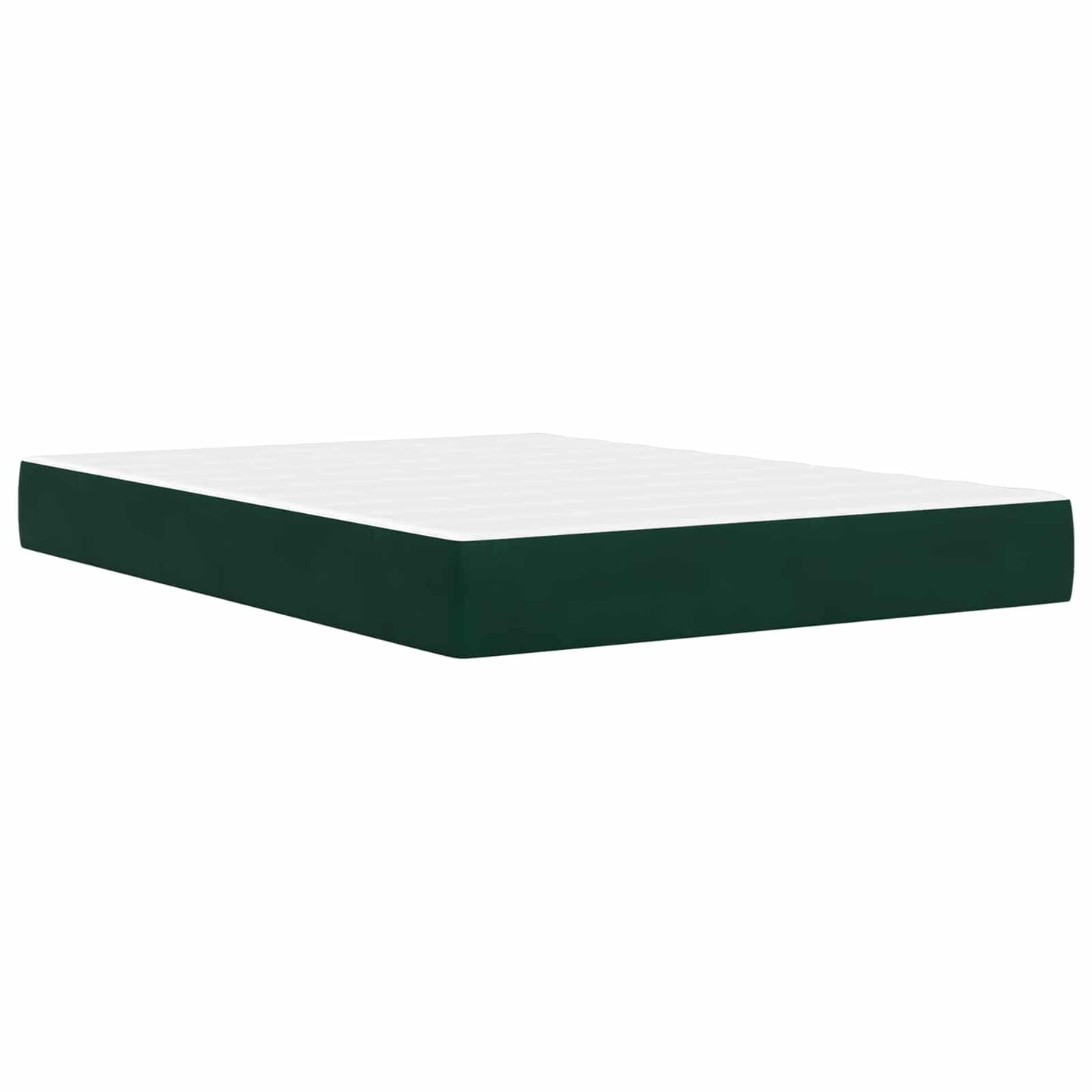 Struttura letto con materasso Verde Scuro 140 x 190 cm Velluto | homemem39