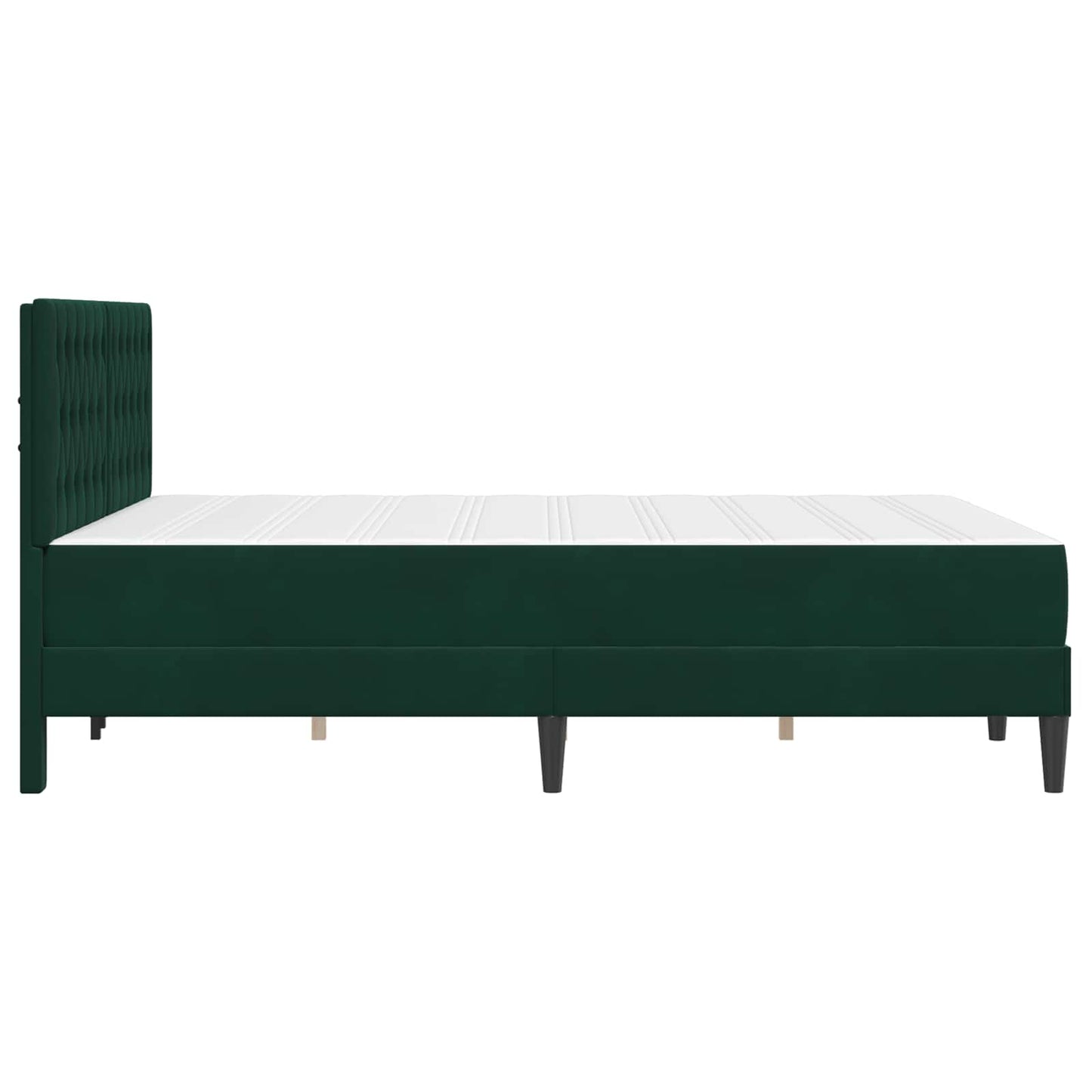 Struttura letto con materasso Verde Scuro 140 x 190 cm Velluto | homemem39