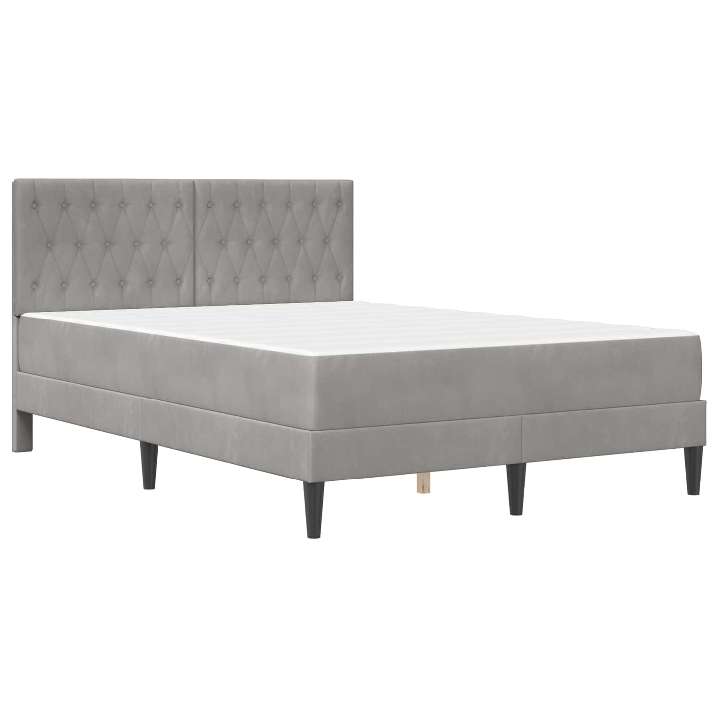 Struttura letto con materasso Grigio chiaro 140 x 200 cm | homemem39