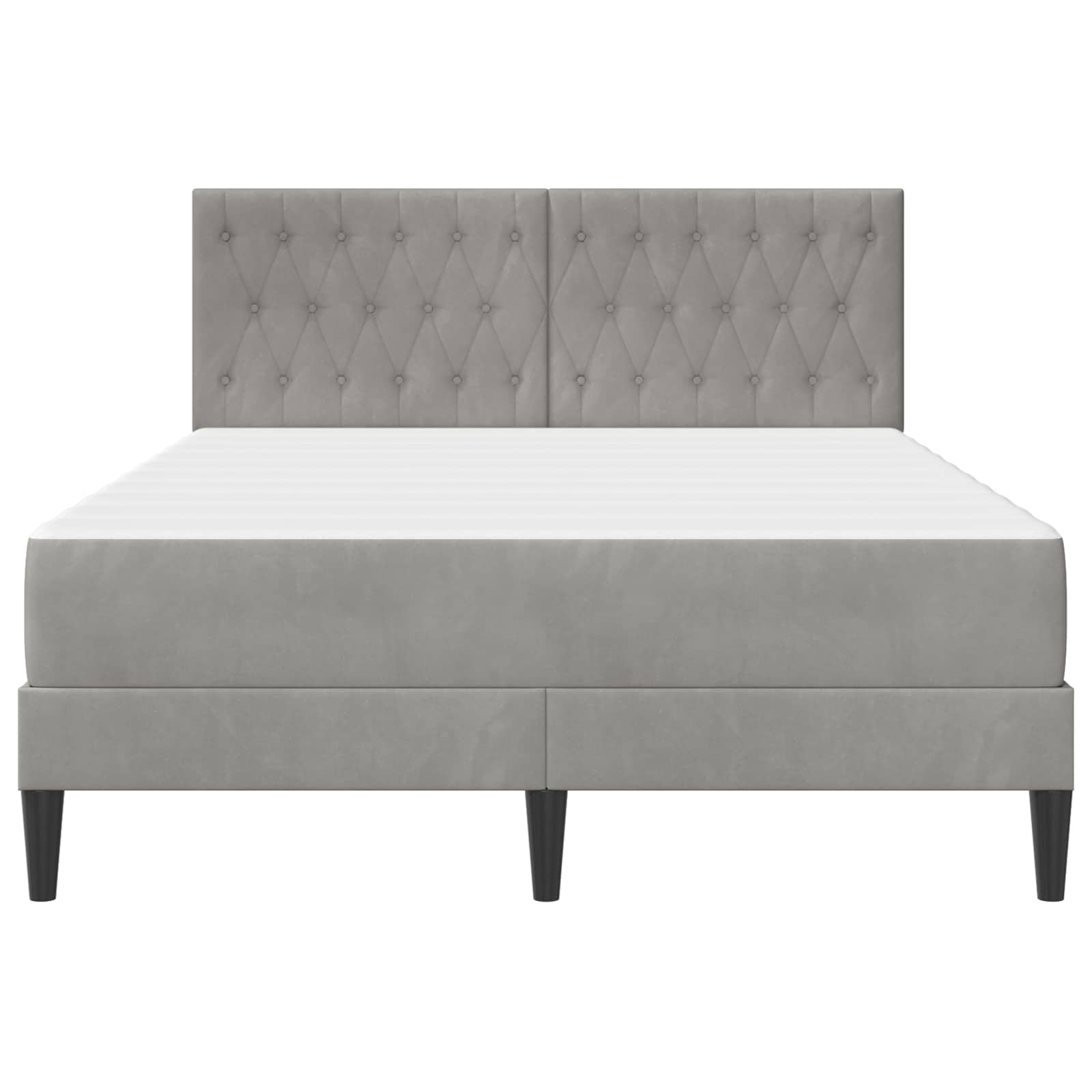 Struttura letto con materasso Grigio chiaro 140 x 200 cm | homemem39