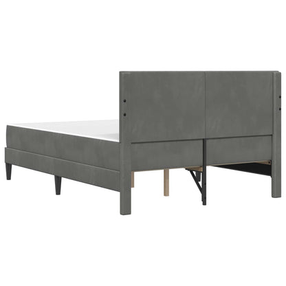 Struttura letto con materasso Grigio scuro 140 x 200 cm Velluto | homemem39