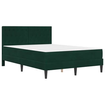 Struttura letto con materasso Verde Scuro 140 x 200 cm Velluto | homemem39