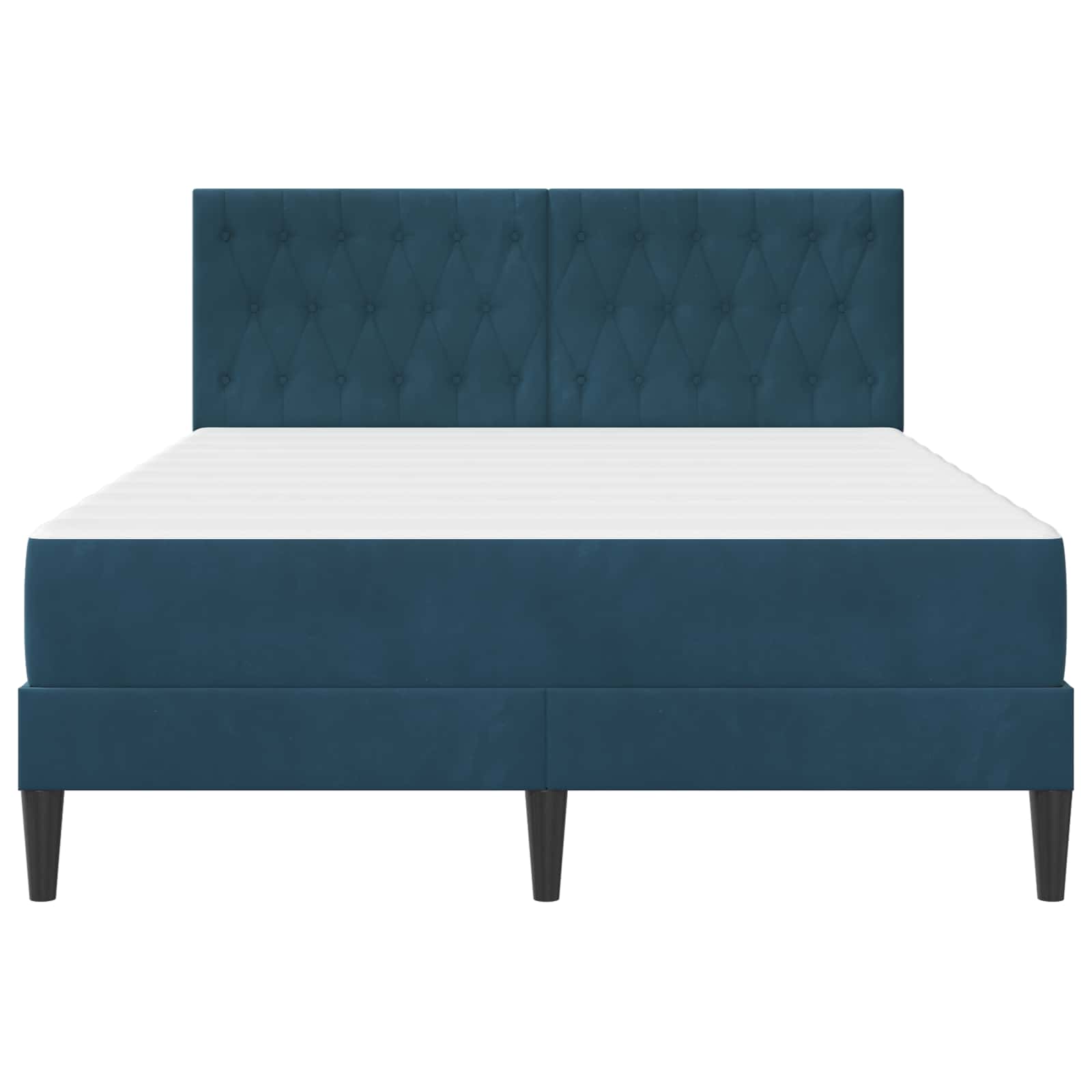 Struttura letto con materasso Blu 140 x 200 cm Velluto | homemem39