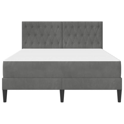 Struttura letto con materasso Grigio scuro 160 x 200 cm Velluto | homemem39
