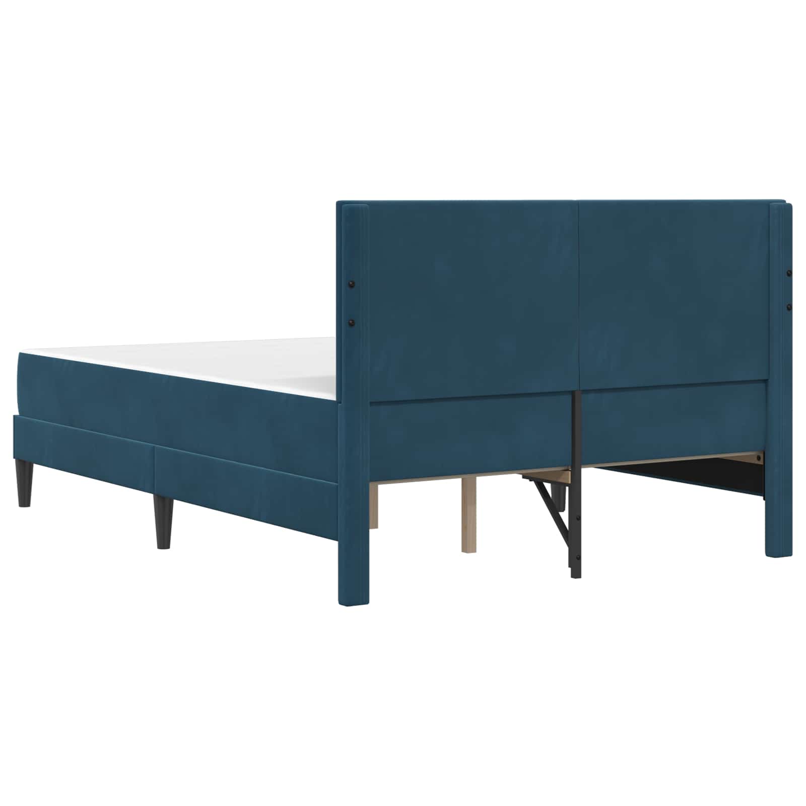 Struttura letto con materasso Blu 160 x 200 cm Velluto | homemem39