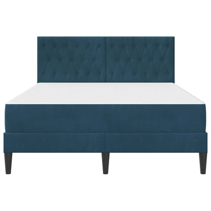 Struttura letto con materasso Blu 160 x 200 cm Velluto | homemem39