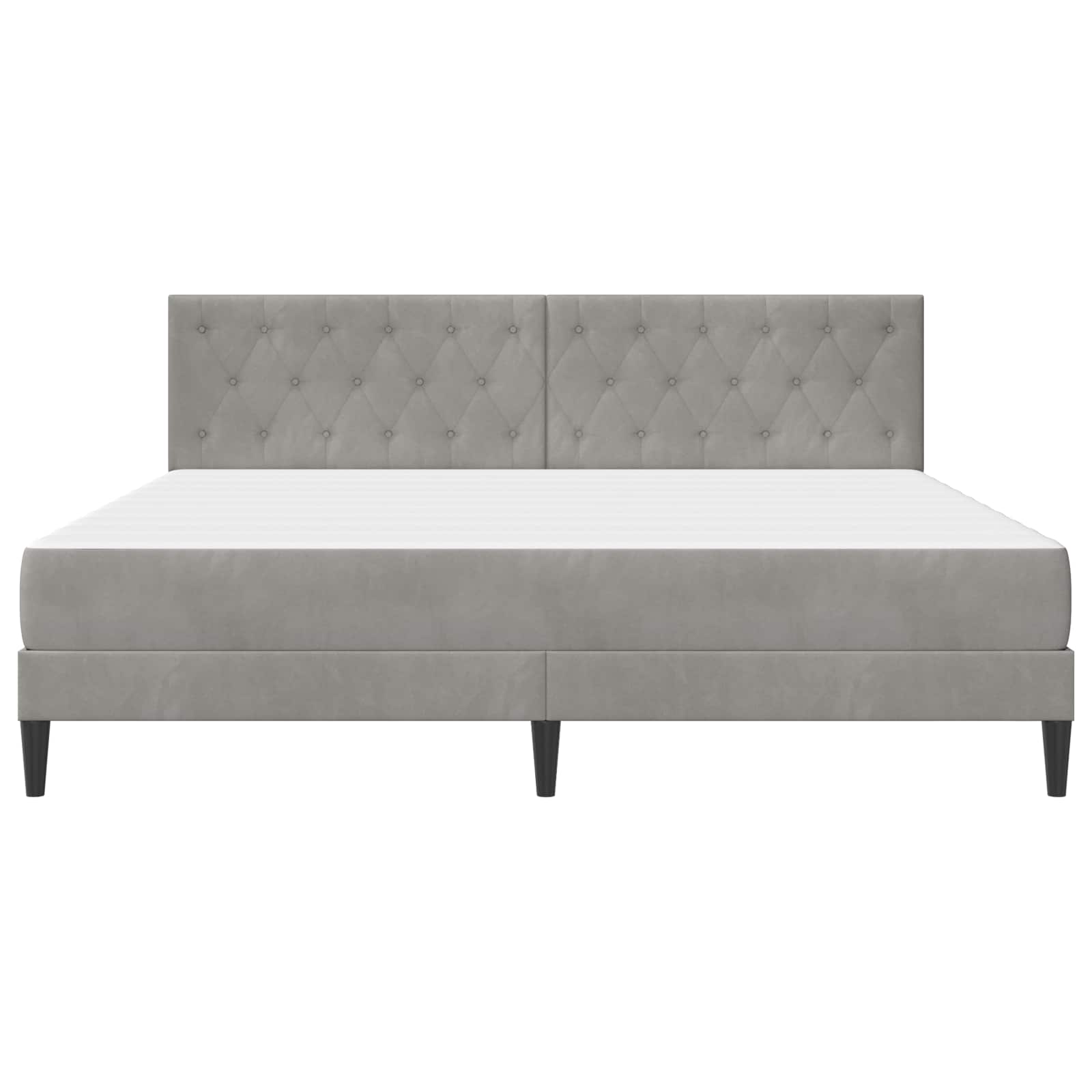 Struttura letto con materasso Grigio chiaro 180 x 200 cm | homemem39