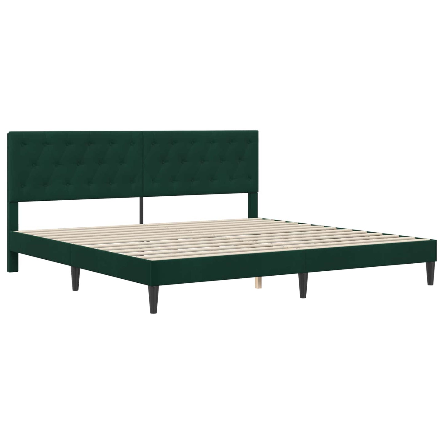 Struttura letto con materasso Verde Scuro 180 x 200 cm Velluto | homemem39