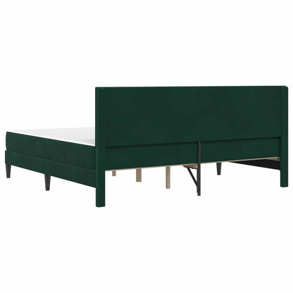 Struttura letto con materasso Verde Scuro 180 x 200 cm Velluto | homemem39