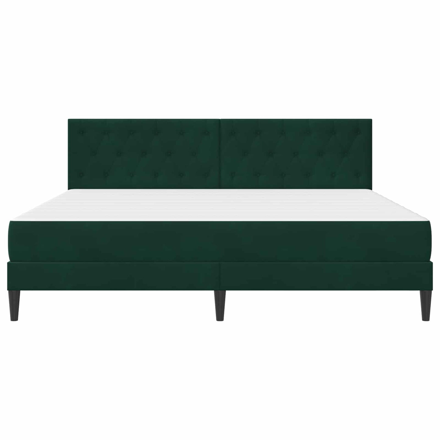 Struttura letto con materasso Verde Scuro 180 x 200 cm Velluto | homemem39