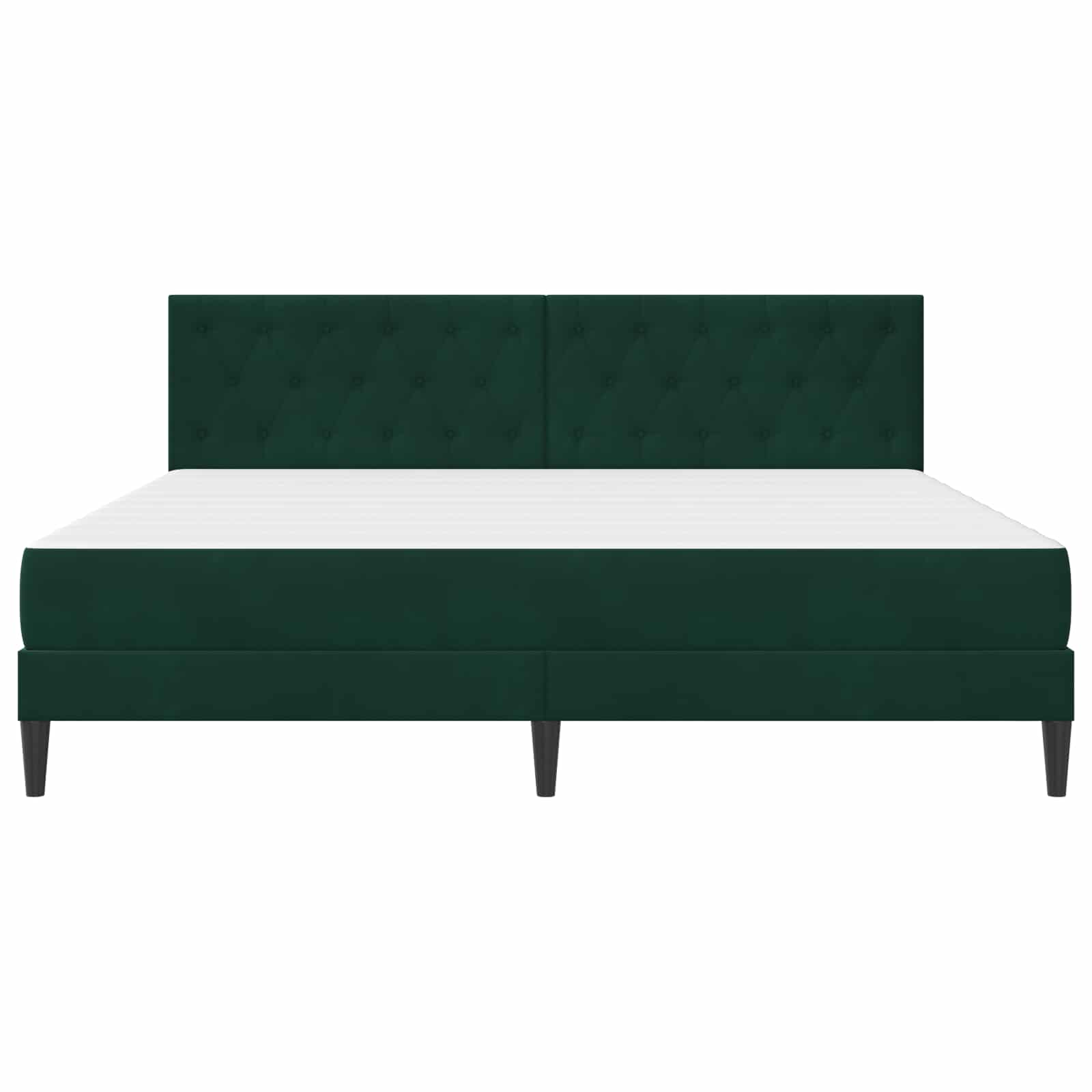 Struttura letto con materasso Verde Scuro 180 x 200 cm Velluto | homemem39