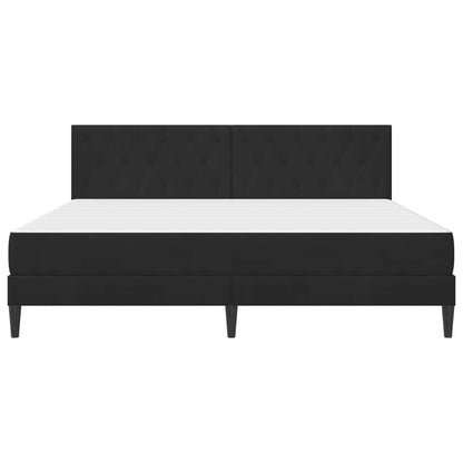 Struttura letto con materasso Nero 180 x 200 cm Velluto | homemem39